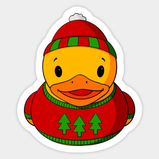 Winter Rubber Duck Sticker